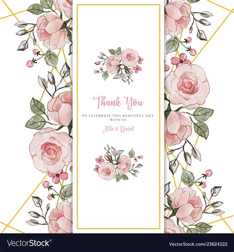 Watercolor floral frame Royalty Free Vector Image