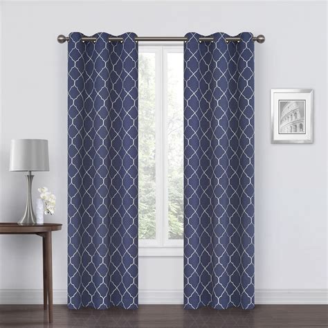 Navy Blue Grommet Curtains