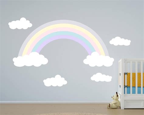 Rainbow Wall Decals Girls Rainbow Decals Kids Room Decal Etsy
