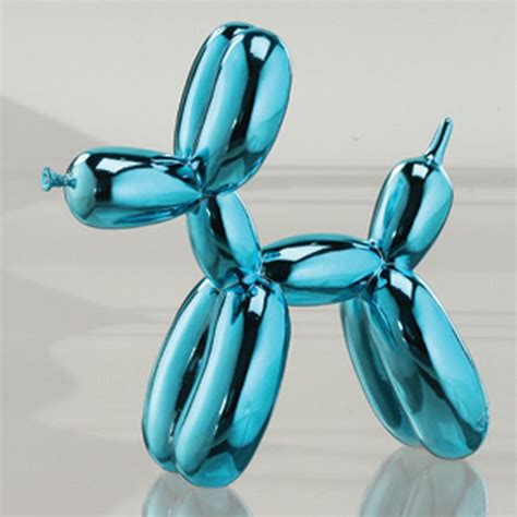Balloon Dogs Blue Metallic Finish Home Decor Fine Craft Etsy