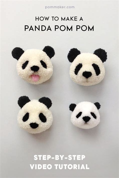 How To Make A Panda Pompom Pom Maker Blog Pom Pom Animals