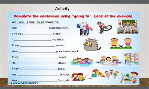Complete The Sentences Use Going To These Verbs Ensino