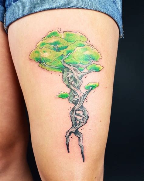 Dna Tree Done By Me At Black Pearl Tattoo Husby Pearl Tattoo Dna Tree