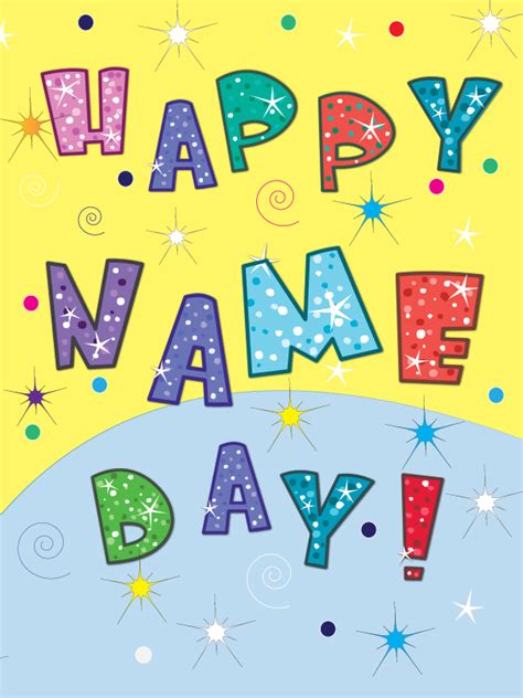 Happy Name Day Greeting Card A1140 Artom Graphics