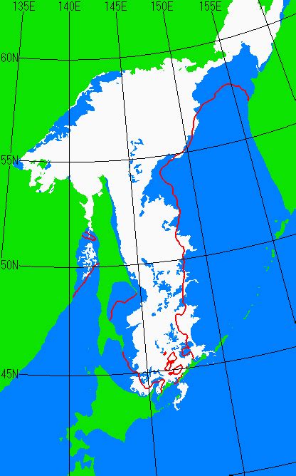 気象庁 海洋の健康診断表 オホーツク海の海氷分布月概況（2020年3月）