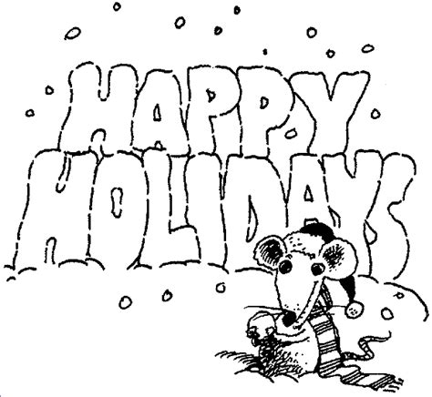 Free Happy Holidays Clipart Black And White Download Free Happy