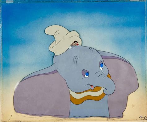 Dumbo Timothy Mouse And Dumbo Production Cel Courvoisier Setup Rko