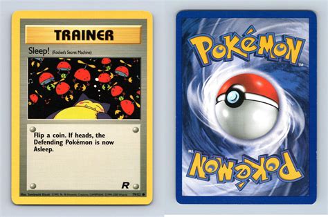 Check out our 2000 pokémon cards selection for the very best in unique or custom, handmade pieces from our shops. Trainer - Sleep #79/82 Team Rocket Common Pokemon 2000 TCG Card