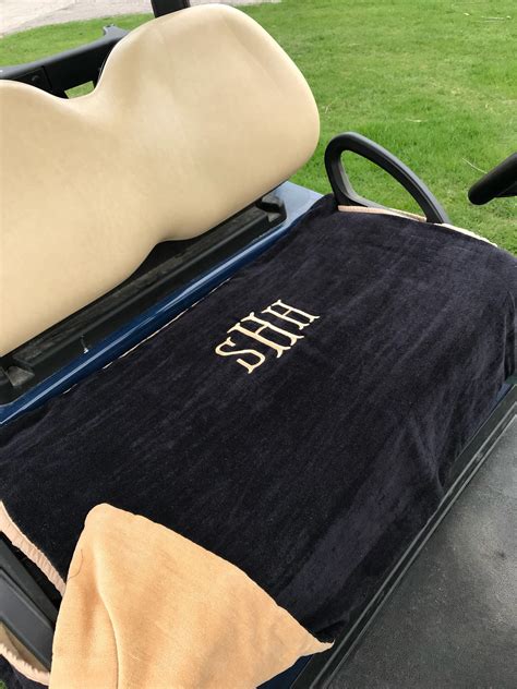 Monogrammed Terry Cloth Golf Cart Seat Cover Etsy