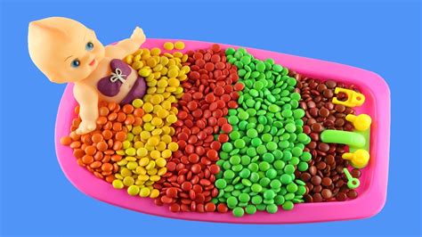 Jun 11, 2015 · during bath time, have toys disappear under the bath water, then magically reappear, says stacy debroff, author of the mom book: Baby Doll Bath Time With M&M Candy Learn Colors for Kids ...