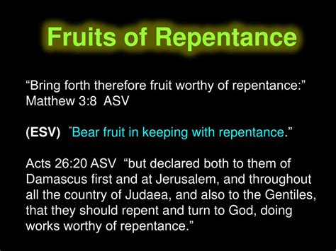 Ppt Fruits Of Repentance Powerpoint Presentation Free Download Id