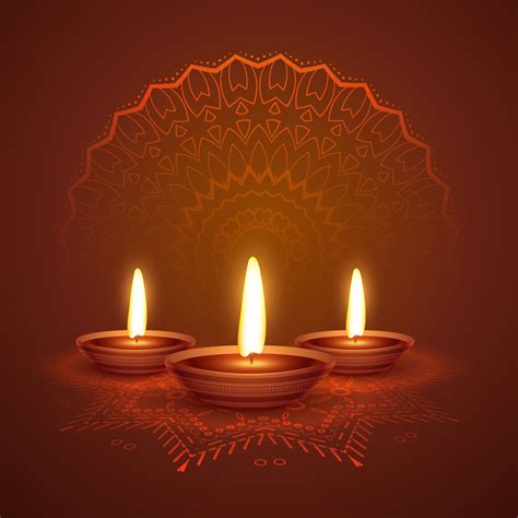 Diwali Festival Diya Beautiful Background With Ornamental Decora