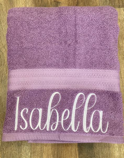 Personalized Bath Towels Embroidered Towel Monogrammed Bath Etsy