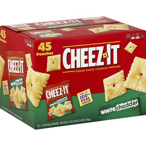 Cheez It Baked Snack Cheese Crackers White Cheddar Single Serve 15