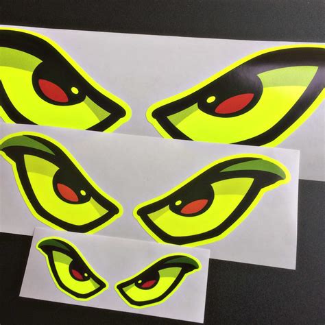 Reflective Evil Eyes 3 Sizes Available Decal Heads