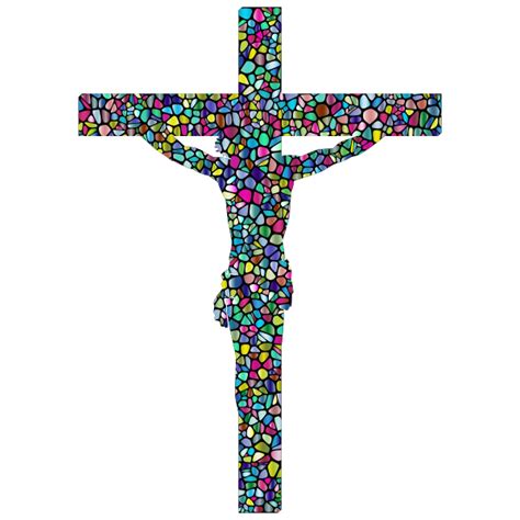 Polyprismatic Tiled Crucifix With Background Free Svg