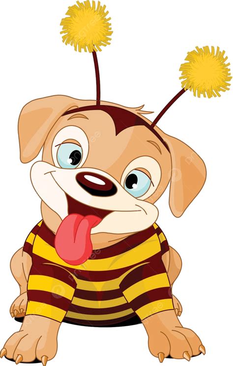 รูปงานศิลปะฮาโลวีน Bee Dog Vector ปลอดค่าลิขสิทธิ์ เวกเตอร์ Png