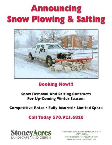 Snow Plowing And Salting Services Now Available