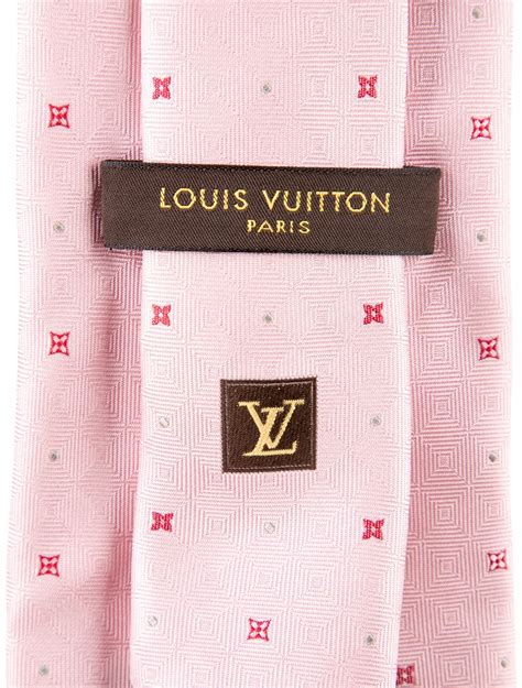 Louis Vuitton Silk Pink Patterned Tie Pink Ties Suiting Accessories