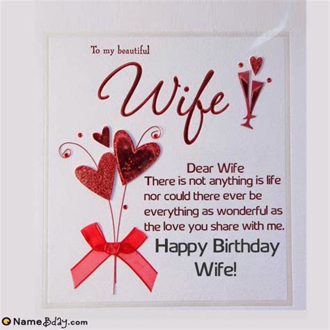 Happy Birthday Dear Wife Images Of Cakes Cards Wishes