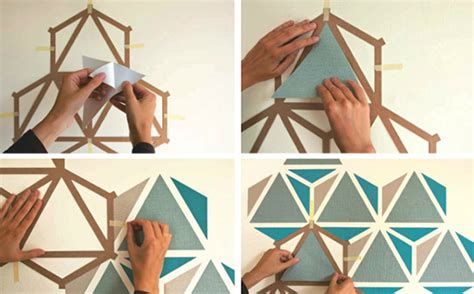 Create your own diy geometric accent wall easily with vinyl! 20 DIY Geometric Wall Art Decorations for a Vivid Modern ...
