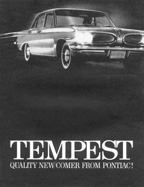 1961 Pontiac Tempest Bw Brochure