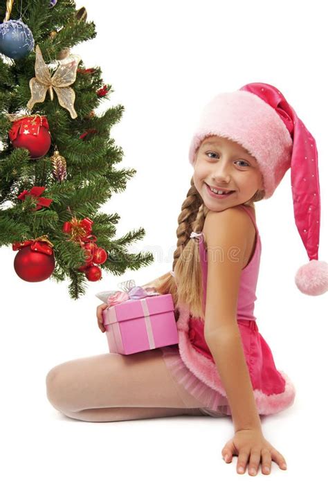 Happy Santa Girl Stock Photography In Girls Fashion Tween Cute