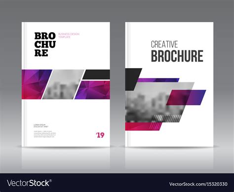 Magazine Cover Layout Design Template Set Vector Image