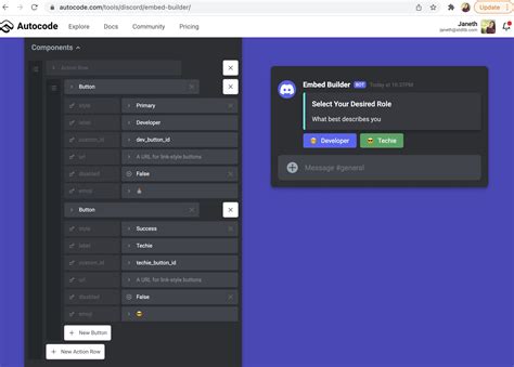 Discord Message Embeds With Buttons Example Janethl Autocode