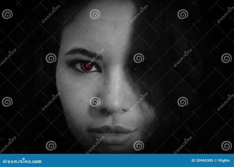Aggressive Vampire Woman With Glass Royalty Free Stock Image