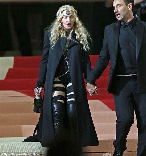 Madonna Leaves Met Gala Clutching Bottle Of Champagne After Bondage