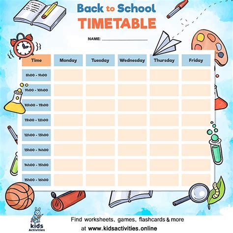 Free Weekly Planner Template Printable ⋆ Kids Activities