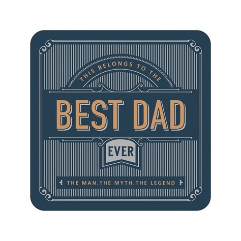 Best Dad Premium Drink Coaster Dadshop