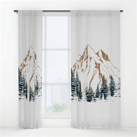 Buy Mountain 4 Window Curtains By Andreas12 Worldwide Shipping