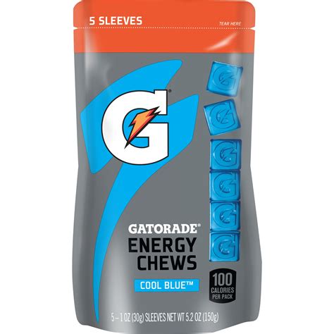 Gatorade Prime Energy Chews Cool Blue 1 Oz 5 Pack