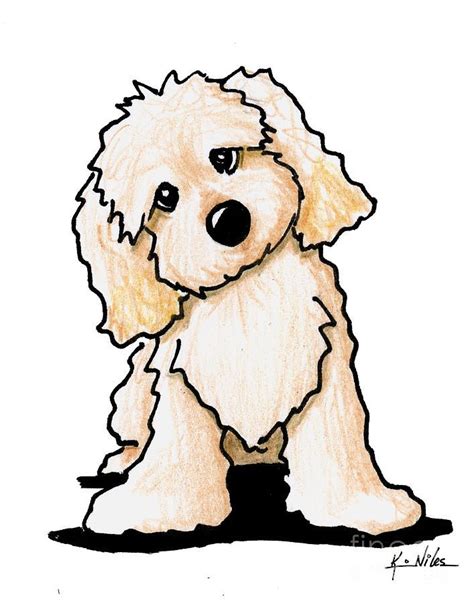Curious Cute By Kim Niles Cute Dog Drawing Animal Drawings Dog