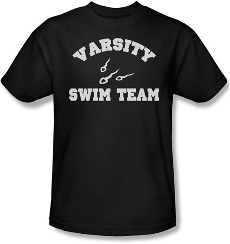 Varsity Swim Team Mens T Shirt In Black Clothing