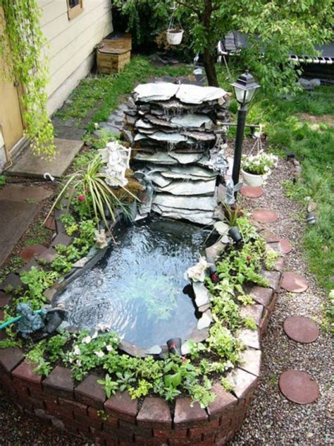 Marvelous Small Front Garden Design With Waterfall Ideas 0468 Ponds