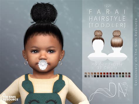 The Sims Resource Farai Hairstyle Toddler