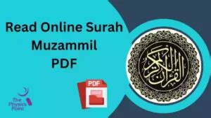 Surah Muzammil Pdf Download And Read Online Arabic Pdf