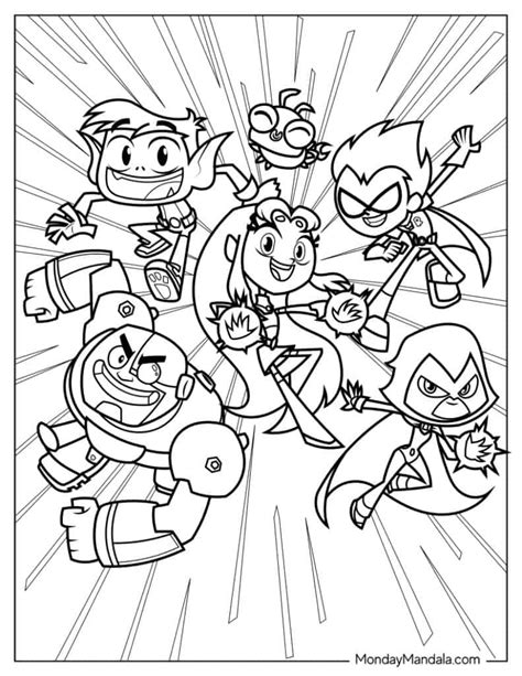 Coloring Pages Of Teen Titans