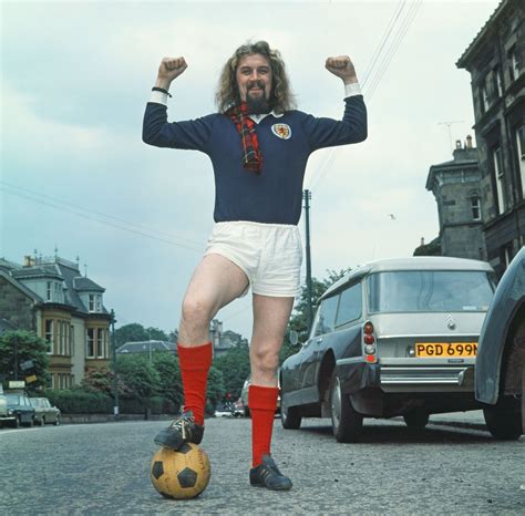 Billy Connolly Posing In His Scottish National Side Football Strip On