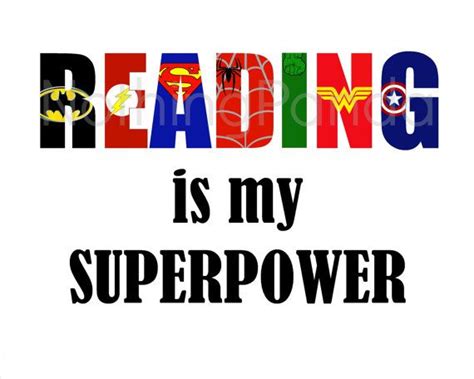 Reading Is My Superpower Superhero Wall Art Superhero Logos