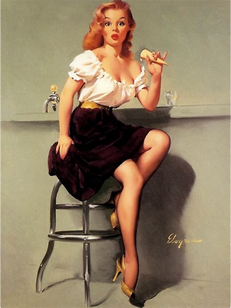 Vintage Gil Elvgren Pin Up Girl Canvas Print By RBEnt Redbubble