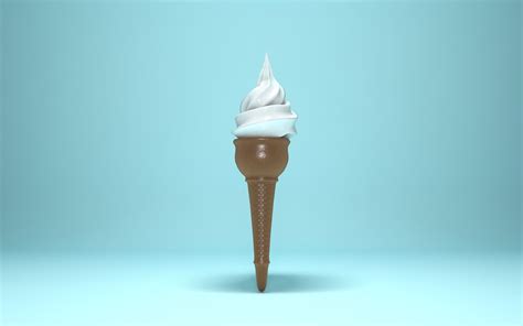 3d Asset Low Poly Ice Cream Cgtrader