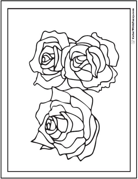On these rose coloring pages you will find a wide variety of shapes, sizes and forms you can color in. 73+ Rose Coloring Pages: Customize PDF Printables