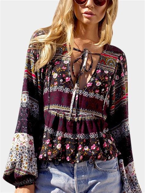 1795 This Is Fashionable Boho Blouses For Its Tribe Print Pattern And