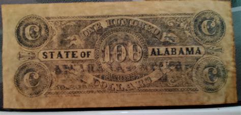 100 Dollars (The State of Alabama) - United States – Numista