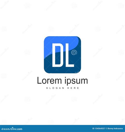Initial Dl Logo Template With Modern Frame Minimalist Dl Letter Logo