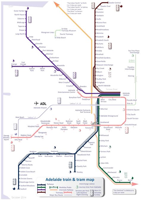 Adelaide Train And Tram Map